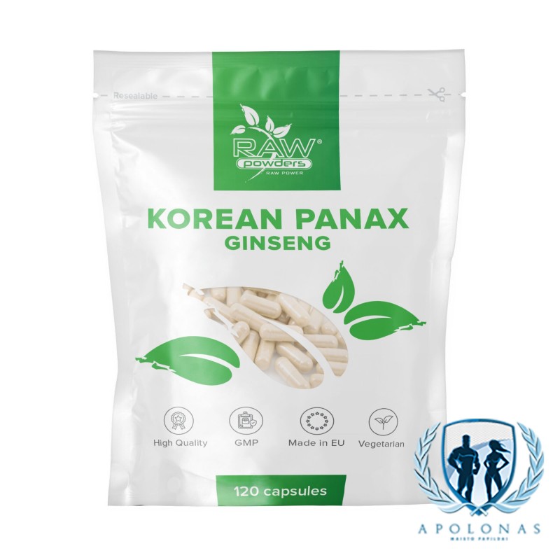Raw Powders Korean/Panax Ginseng 120kaps