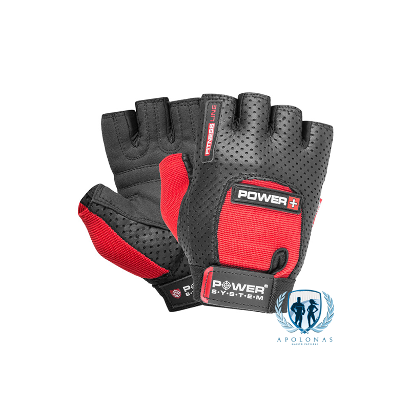 POWER SYSTEM GYM GLOVES POWER PLUS Red