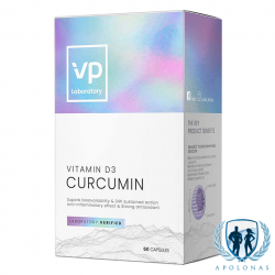 VP Laboratory Curcumin + Vitaminas D3 60 kaps.