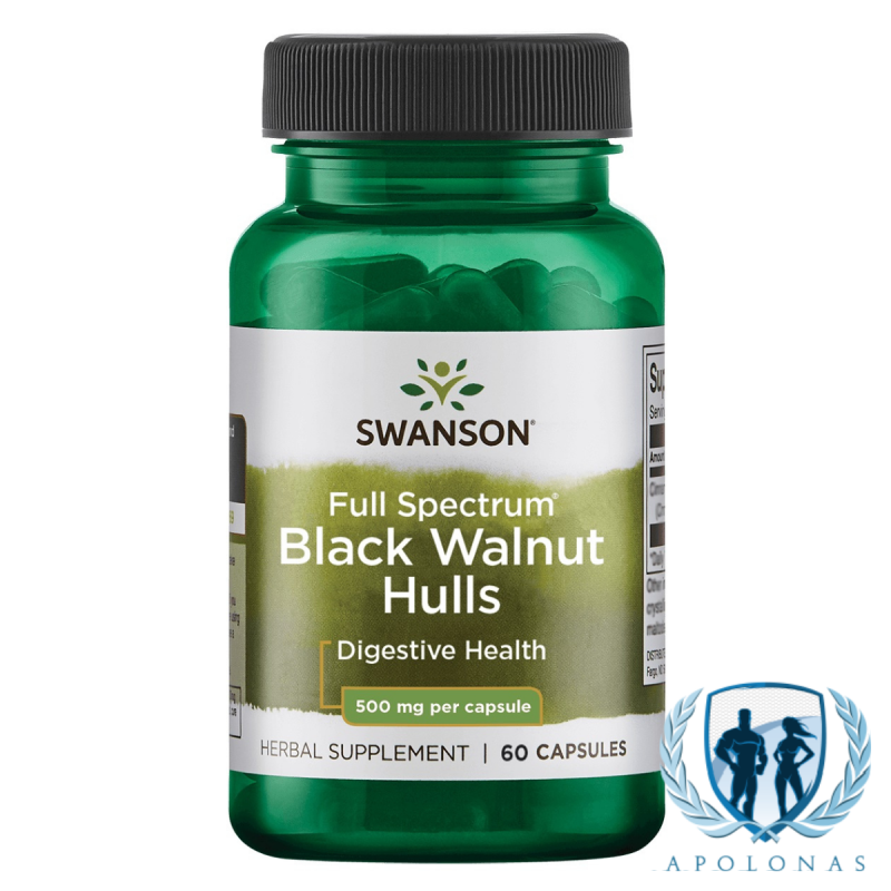 Swanson Black Walnut (Juodasis riešutmedis) 500mg 60kaps.