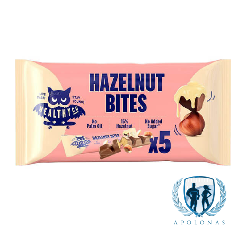HealthyCo Hazelnut Bites 21g (Pakuotėje 5 vnt)