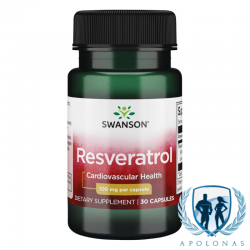 Swanson Resveratrolis 100mg 30 kaps.