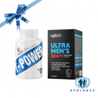 Swedish Supplements T-Power 200kaps. + VPLab Ultra Men`s Sport 90kapl. rinkinys