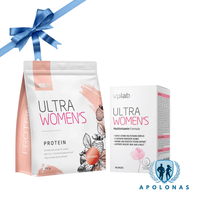 VPLAB Ultra Women 90kapl. + VPLAB Ultra Women's Protein 500g rinkinys