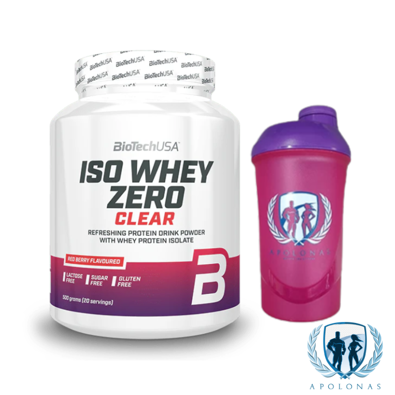 BiotechUSA Iso Whey Clear 500g + Apolono gertuvė 600ml