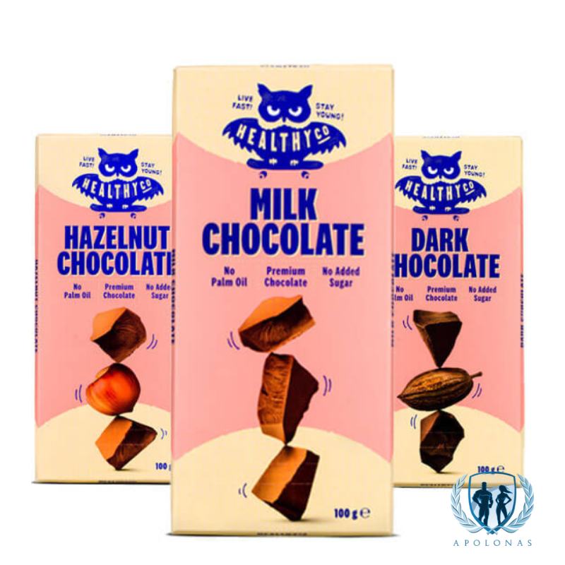 HealthyCo šokoladų 100g x3 vnt. rinkinys HealthyCo šokoladų 100g x3 vnt. rinkinys