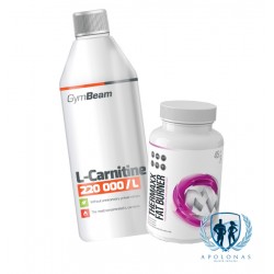 GymBeam L-Carnitine 220 000 500ml + MaxxWin Thermaxx Fat Burner 90kaps