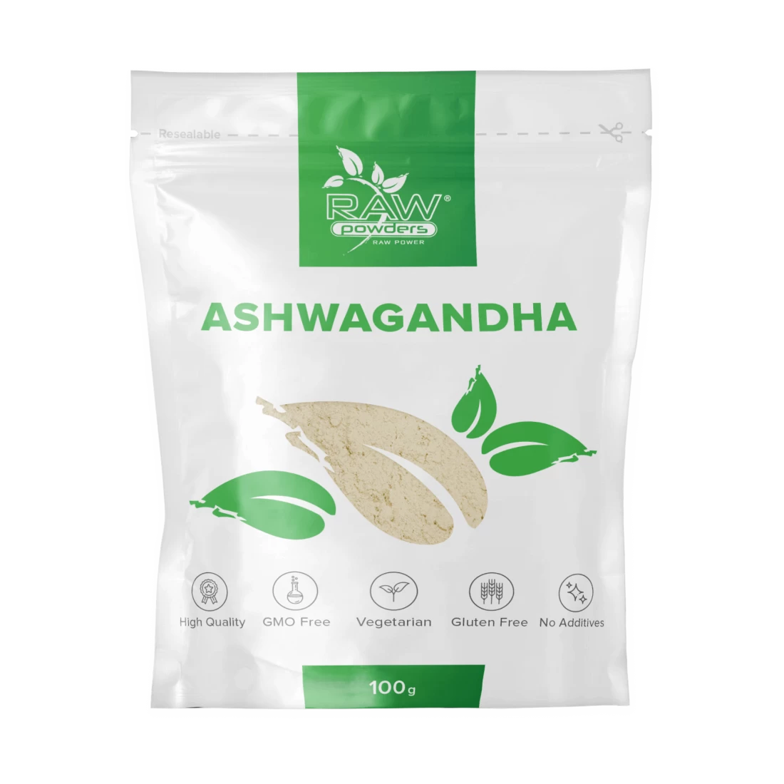 Raw Powders Ashwagandha 100g.