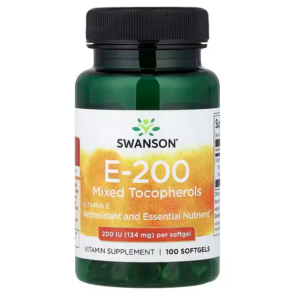 Swanson Natūralus Vitaminas E 200 IU 100kaps.