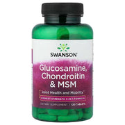 Swanson Gliukozaminas, Chondroitinas ir MSM 120tabl.