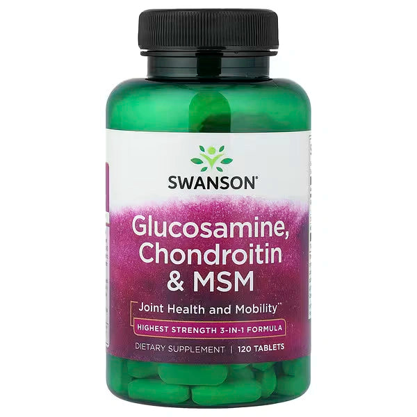 Swanson Gliukozaminas, Chondroitinas ir MSM 120tabl.