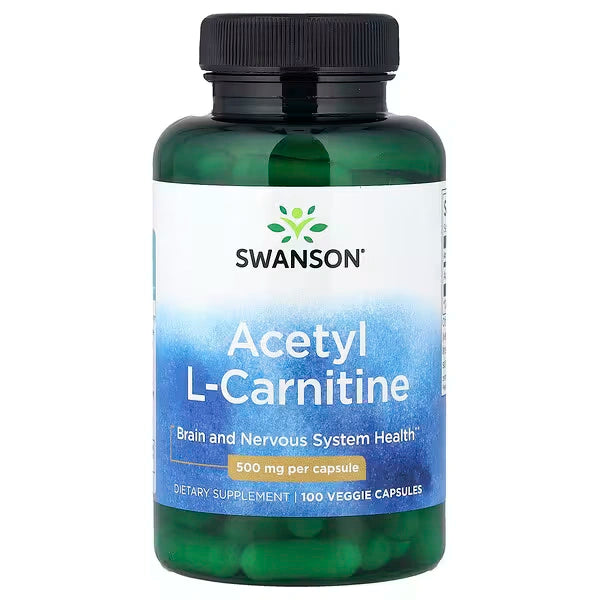 Swanson Acetil L-karnitinas 500mg 100kaps.