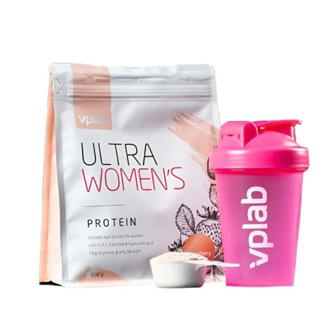 VPLAB Ultra Women's Protein 500g + Vplab Shaker 500ml Pink