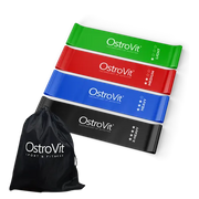 OstroVit Elastinių Treniruočių Gumų Rinkinys (4 vnt. viename)