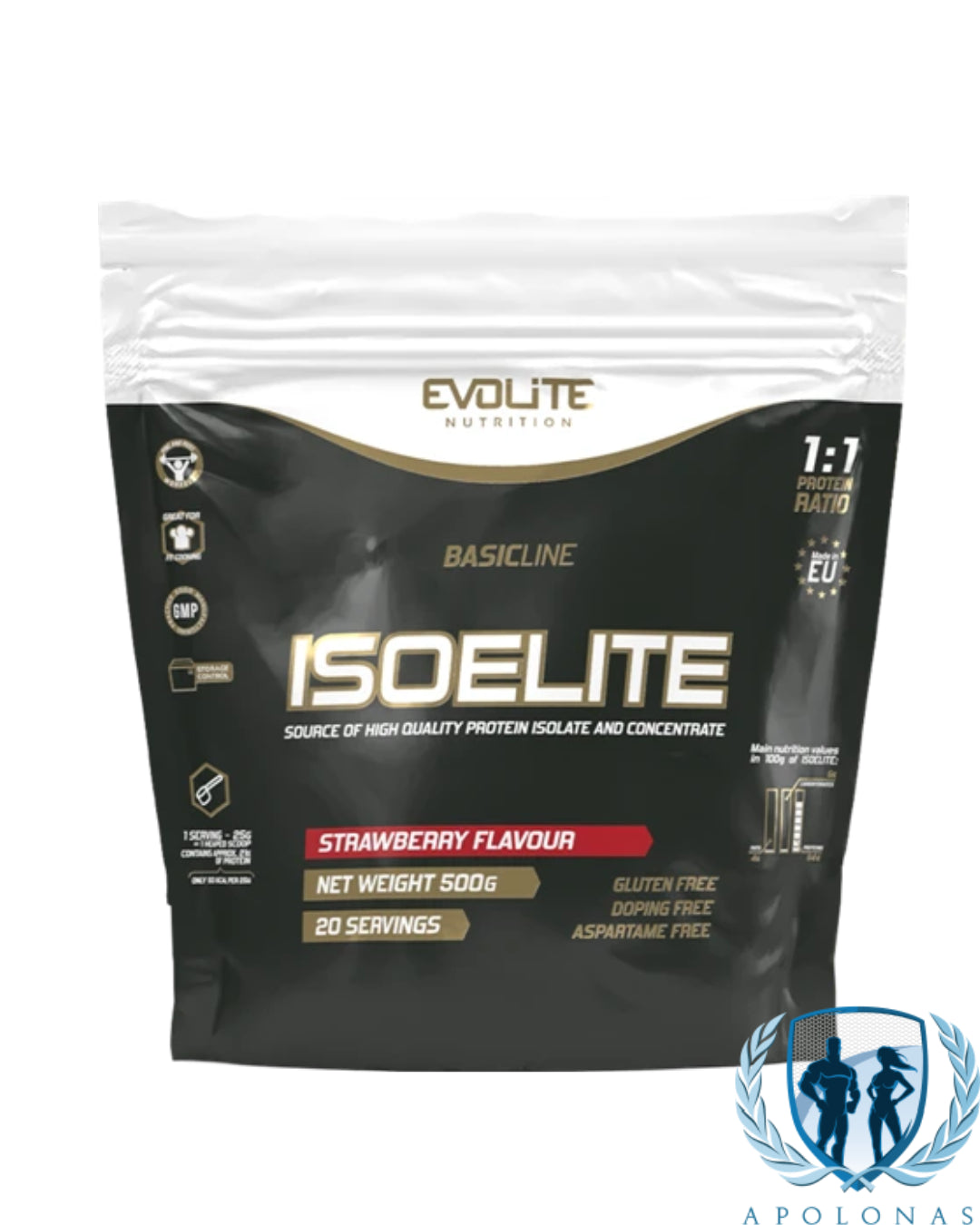 EvoLite IsoElite 500g - išrūgų baltymų izoliatas