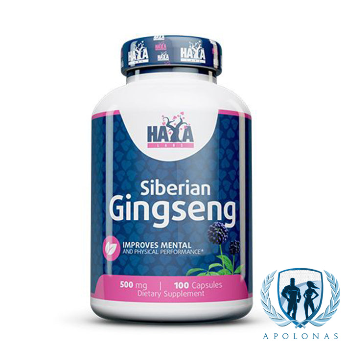 Haya Labs Siberian Ginseng (Ženšenis) 100kaps.