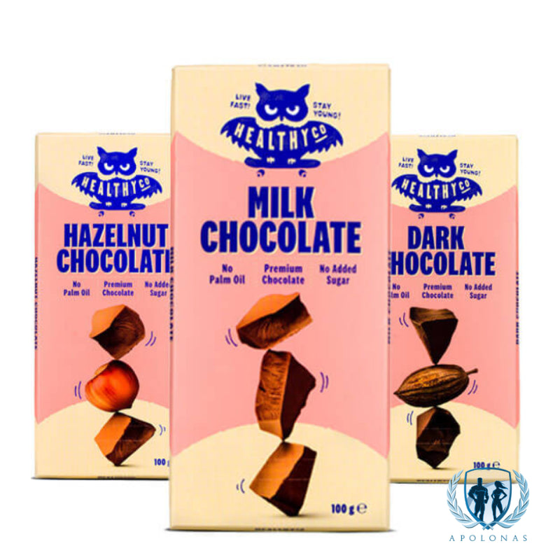 HealthyCo šokoladų 100g x3 vnt. rinkinys