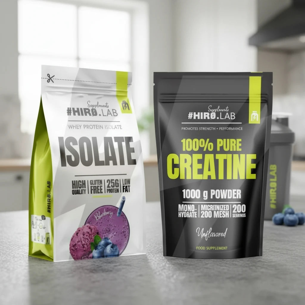 HIRO.LAB Whey Protein Isolate 700g. + HIRO.LAB 100% Pure Creatine 1000g.