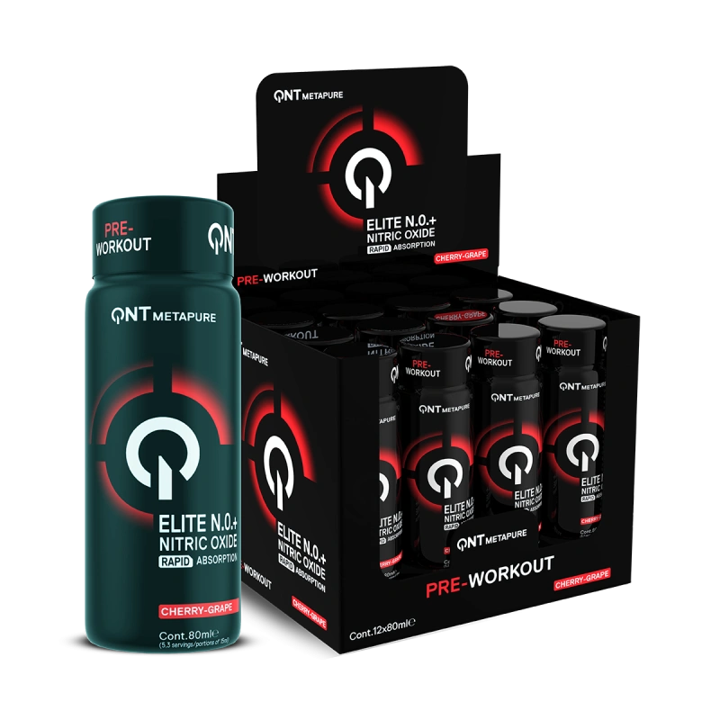 Pre workout papildas prieš treniruotę QNT Elite Nitric Oxide, 12x80ml pakuotė