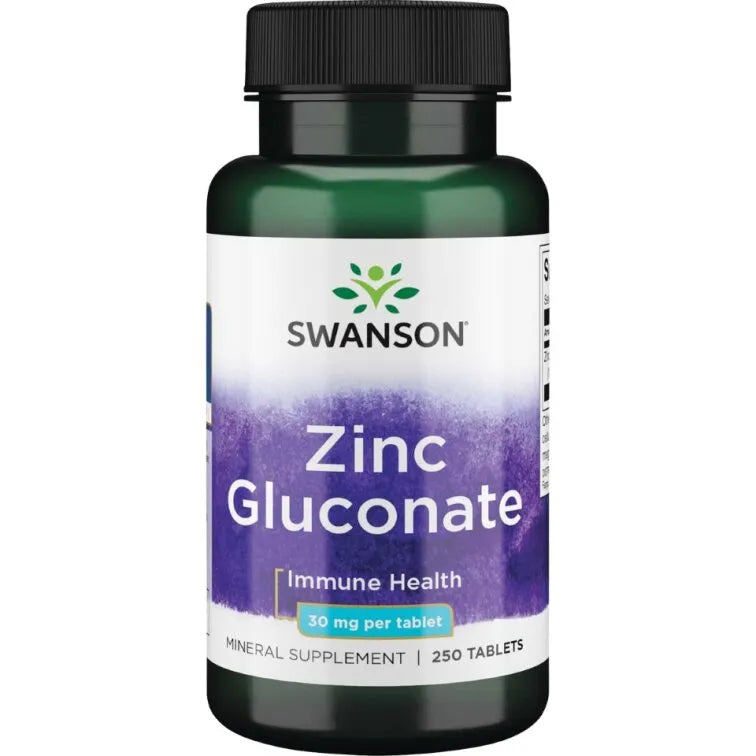Swanson Cinkas (Cinko gliukonatas) 30mg 250 tab.