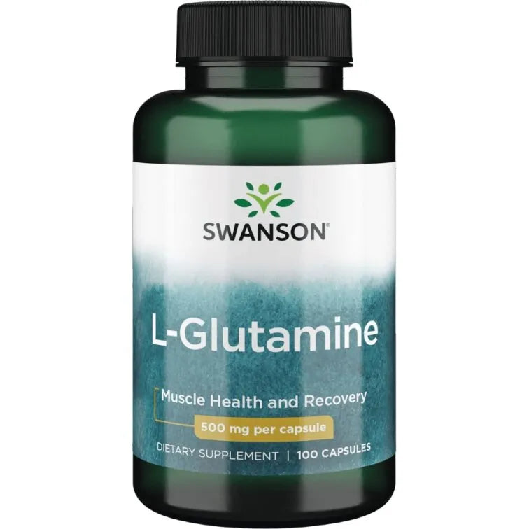 Swanson L-Glutaminas 500mg 100 kaps