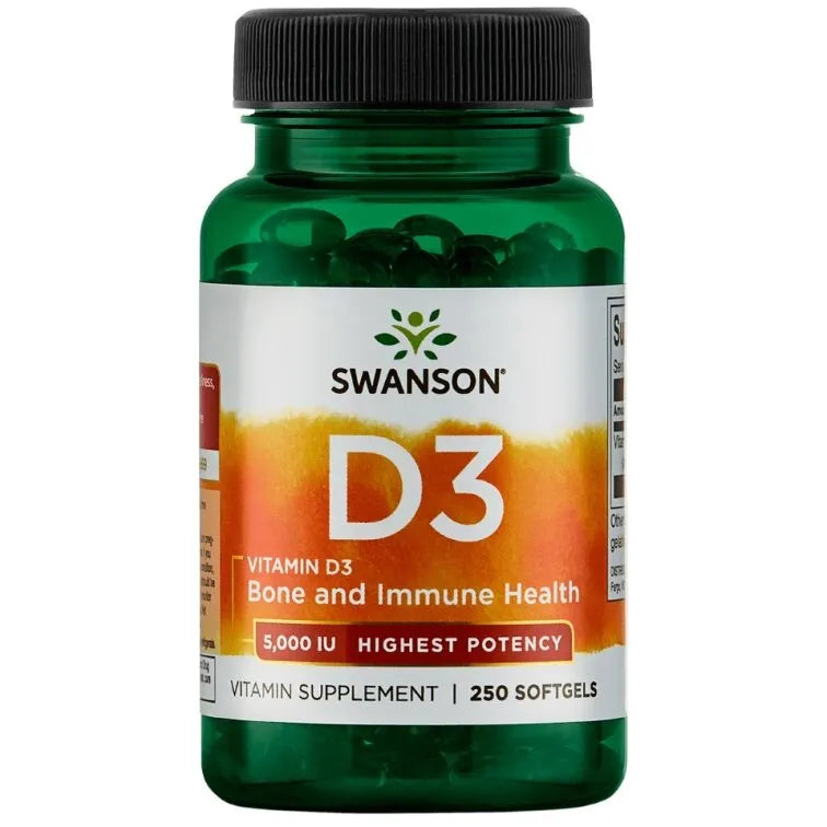 Swanson Vitaminas D3 5000 IU 250kaps.